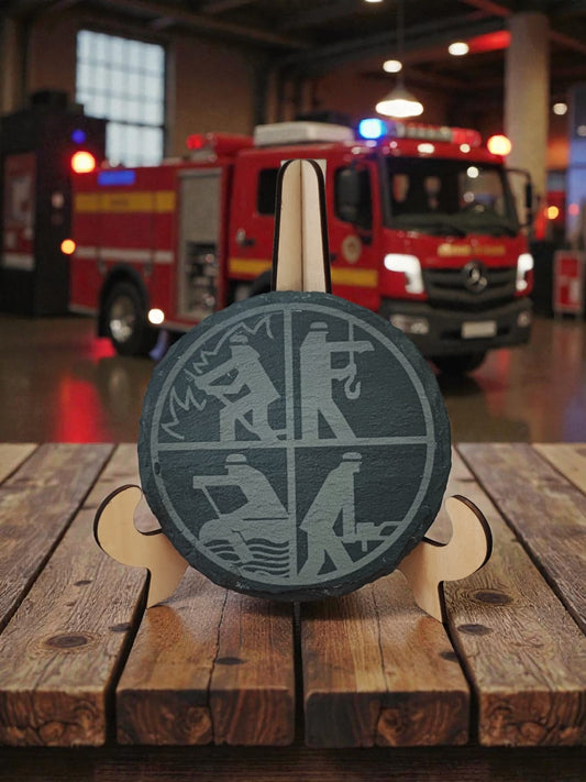 Schieferuntersetzer rund