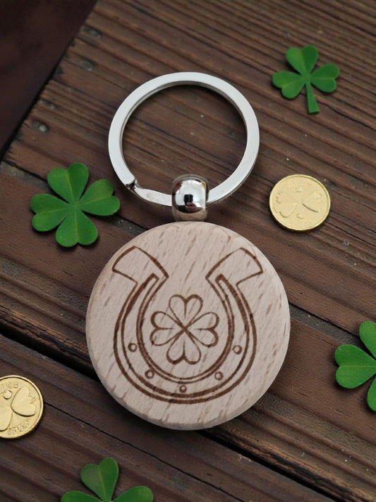 Schlüsselanhänger rund Holz