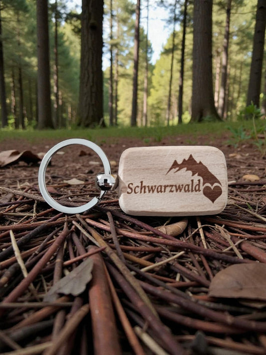 Schlüsselanänger rechteckig Holz